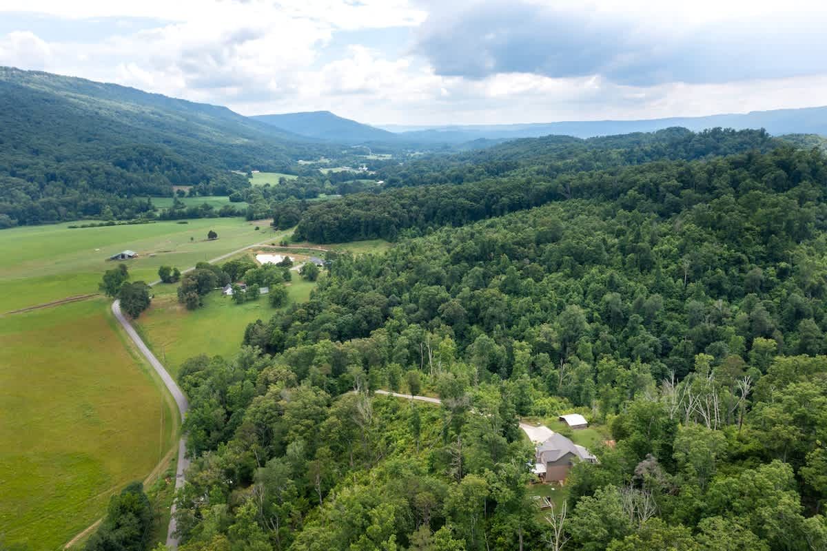 The valley and Lookout Mountain from above the house